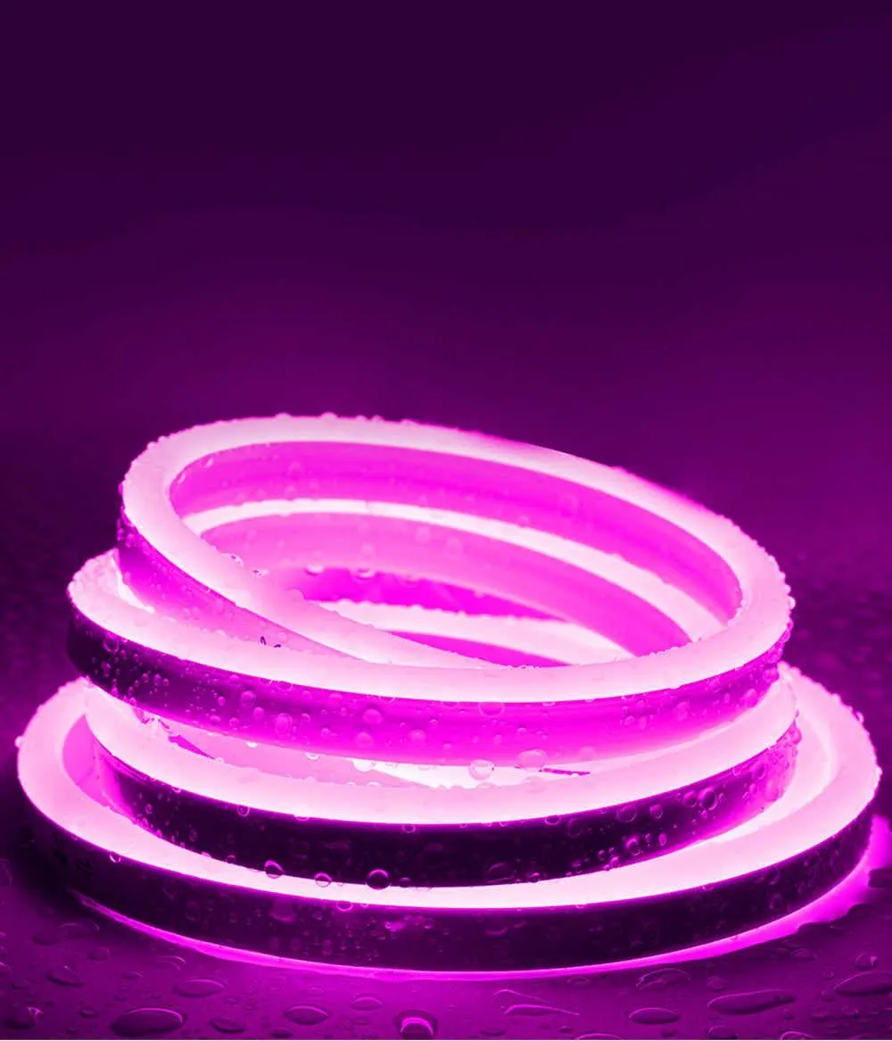 110V Eco Pink Neon Rope Light Medium-Priced Energy Efficient 189Lumens/M