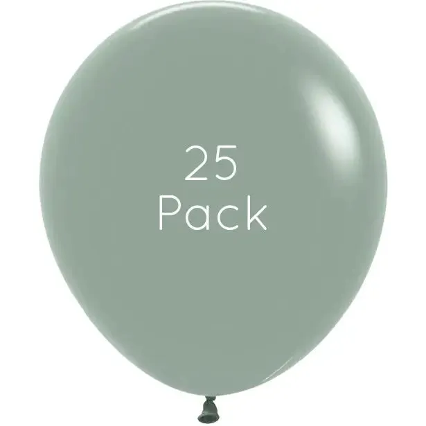45cm Pastel Dusk Laurel Green Giant Balloons - 25 Pkt