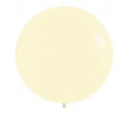 60cm Round Balloon - Pastel Matte Yellow