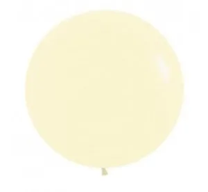60cm Round Balloon - Pastel Matte Yellow