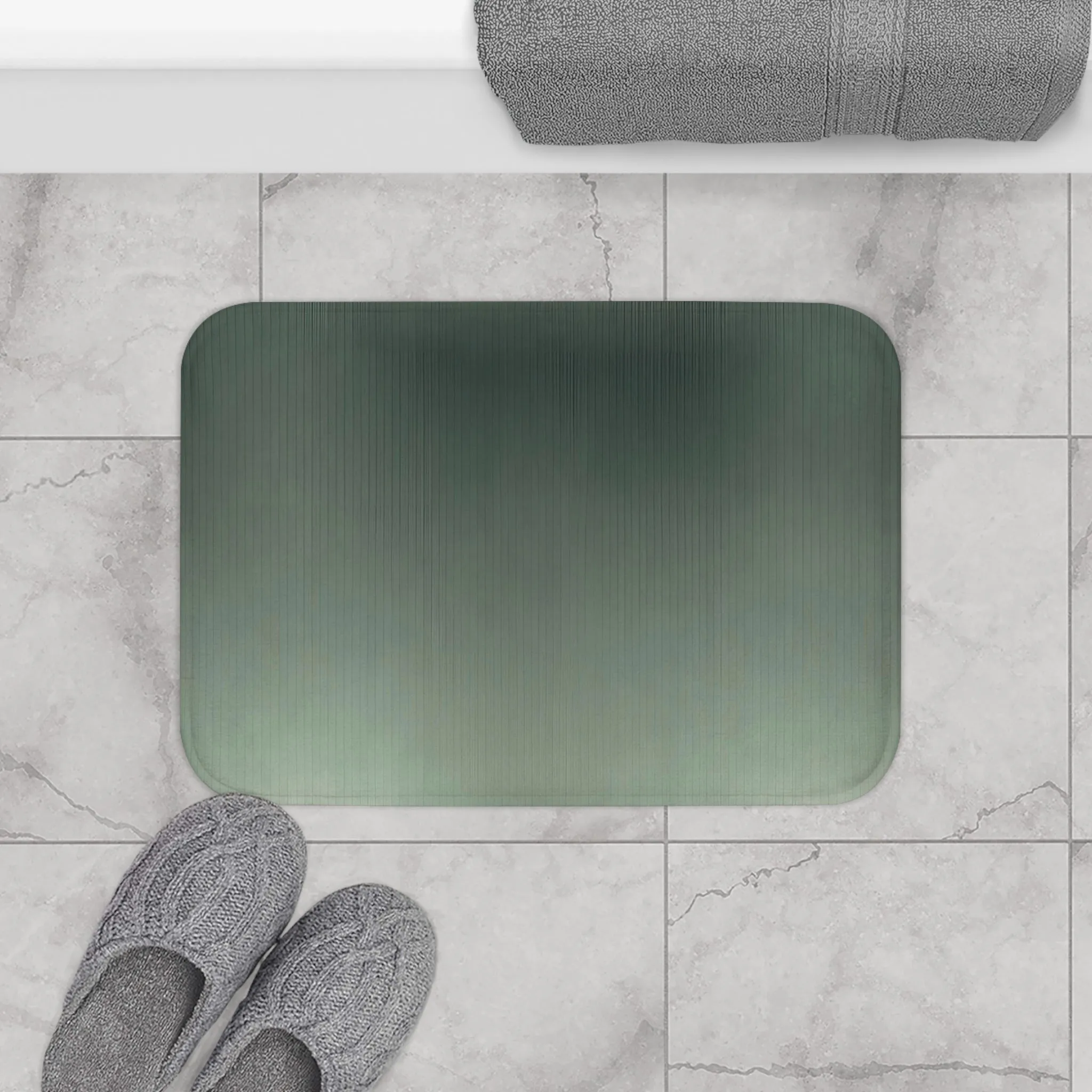 Abstract Bath Mat, Kitchen Mat | Sage Green Ombre