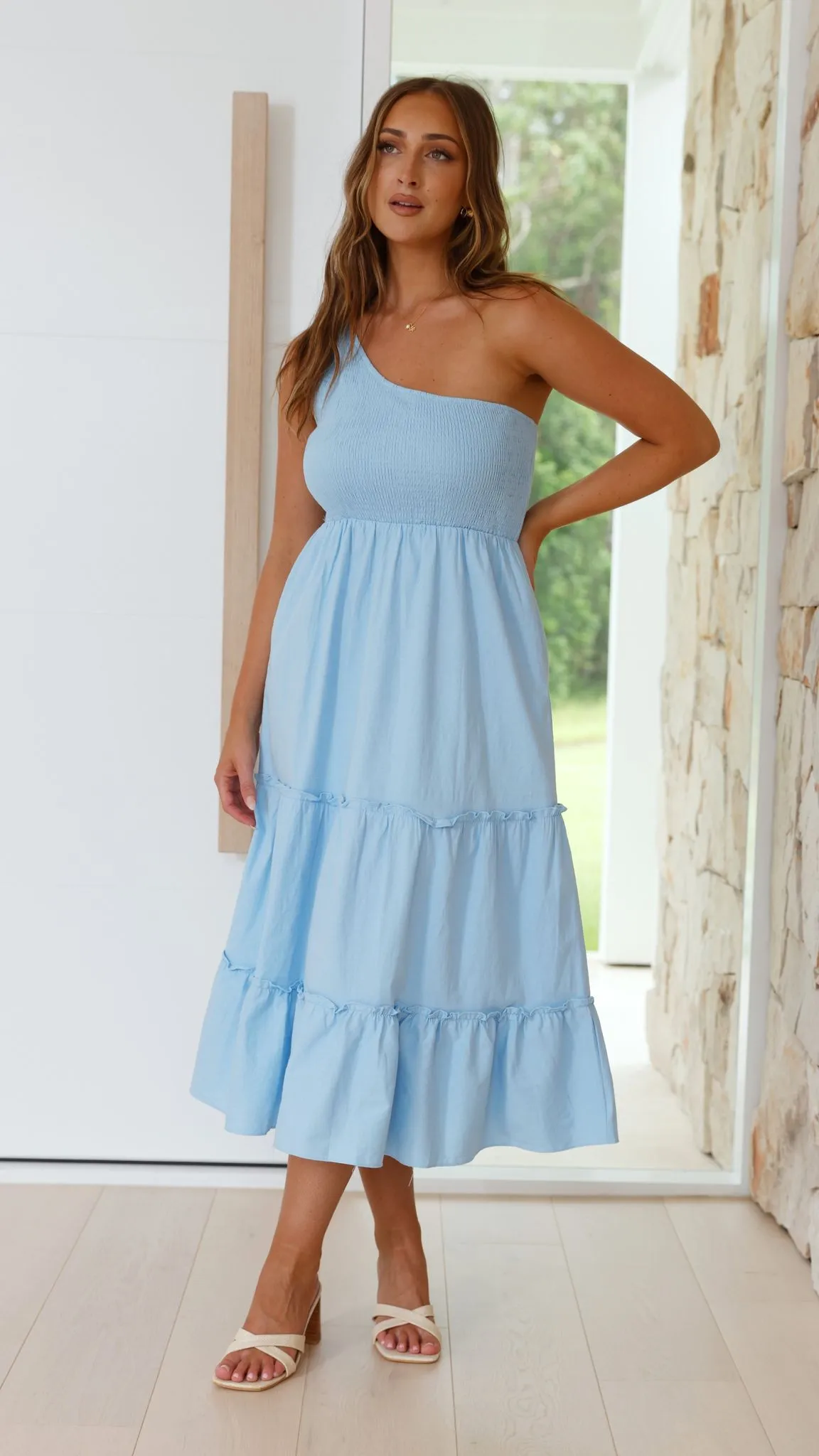 Alanna Midi Dress - Sky Blue