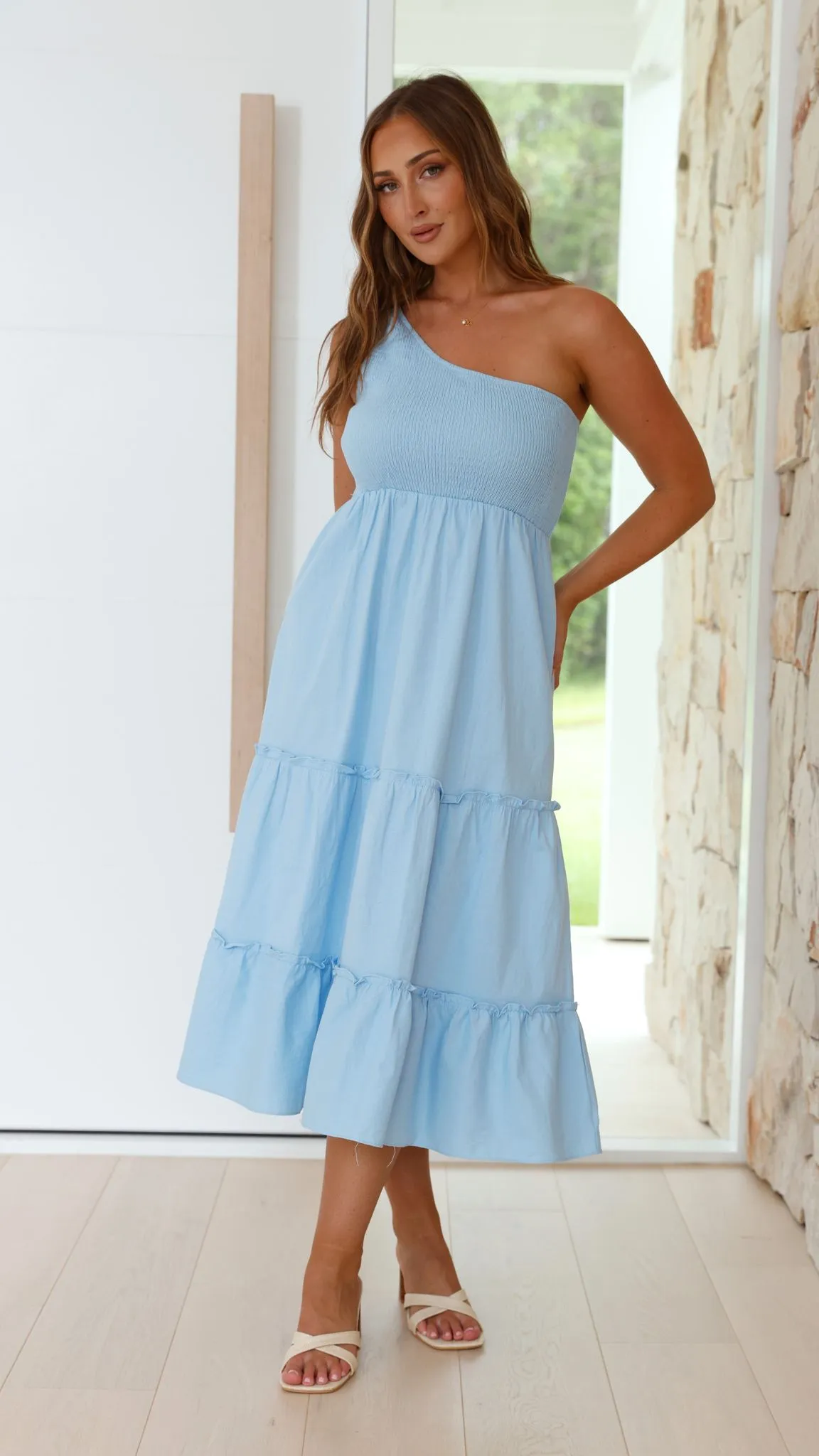 Alanna Midi Dress - Sky Blue