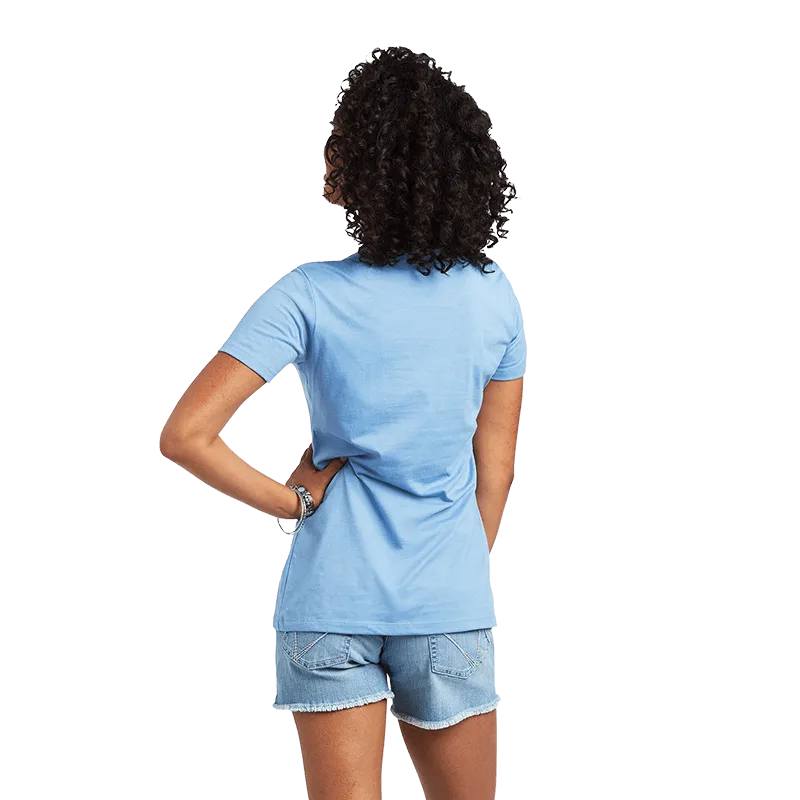 Ariat Women's Rodeo Short Sleeve Light Blue Heather T-Shirt