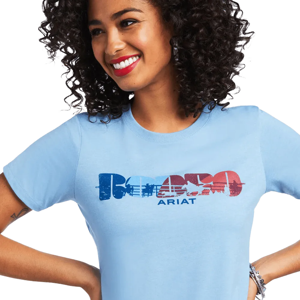 Ariat Women's Rodeo Short Sleeve Light Blue Heather T-Shirt