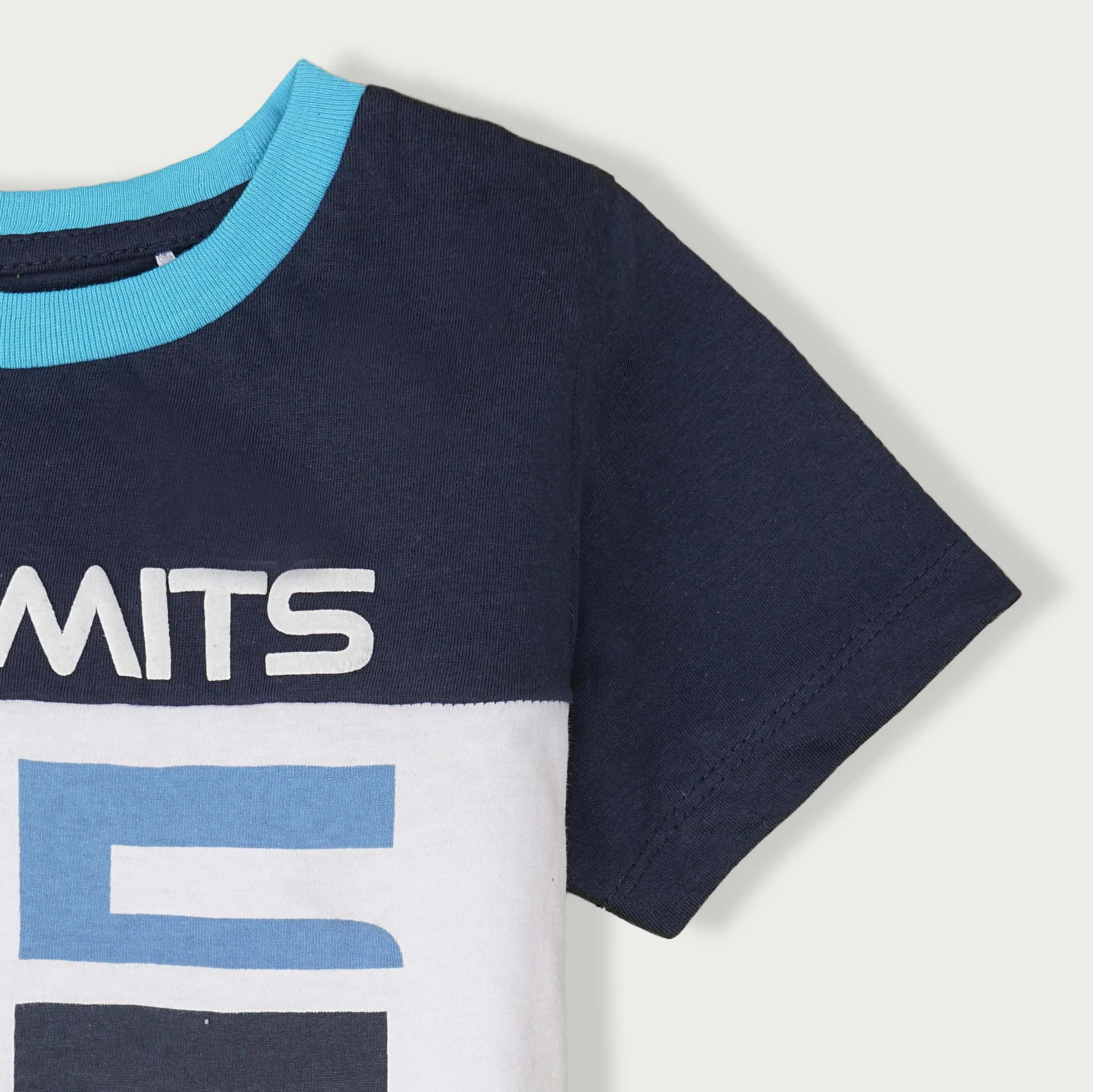C1528 CCL No Limits 95 White with Blue T-Shirt