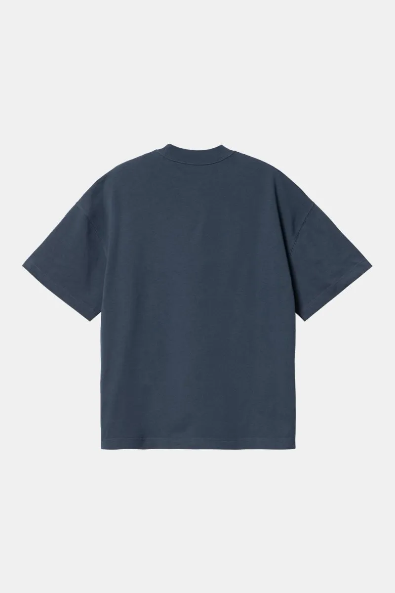 Carhartt Short Sleeve Script T-Shirt (Blue/White)