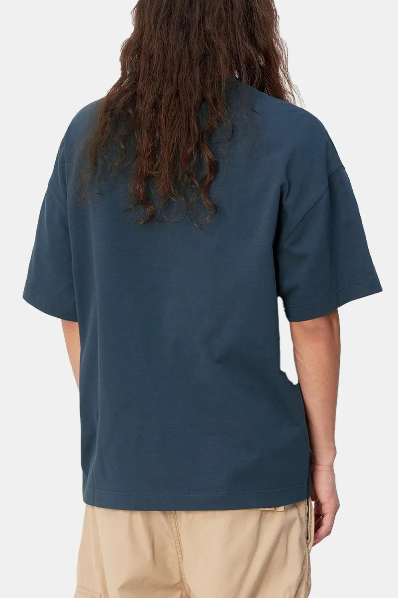 Carhartt Short Sleeve Script T-Shirt (Blue/White)