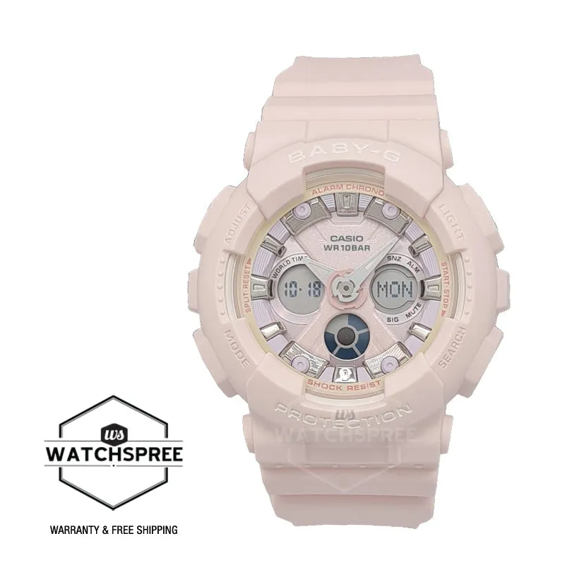 Casio Baby-G Standard Analog-Digital BA-130 Series Light Pink Resin Band Watch BA130WP-4A BA-130WP-4A