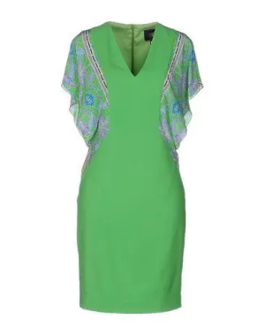 Cavalli Class Women Short dress Light green 8 UK