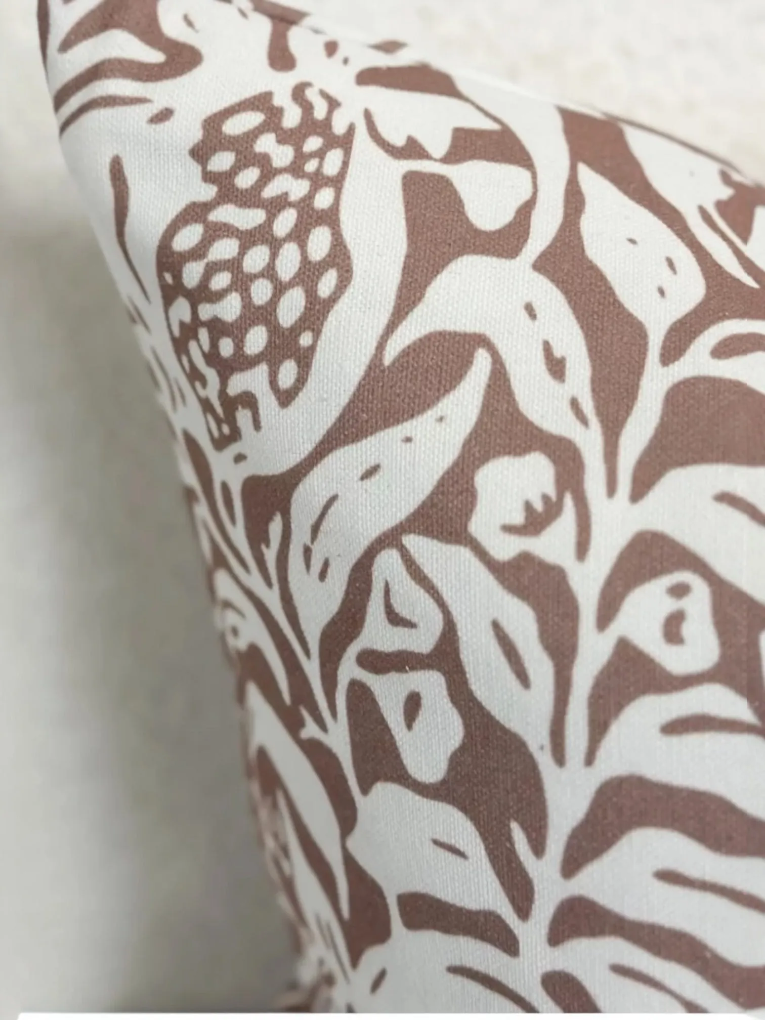 Clay Brown Print Cushion Cover - 45cm x 45cm