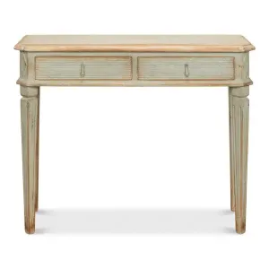 Cora Console Table With Drawers Sage