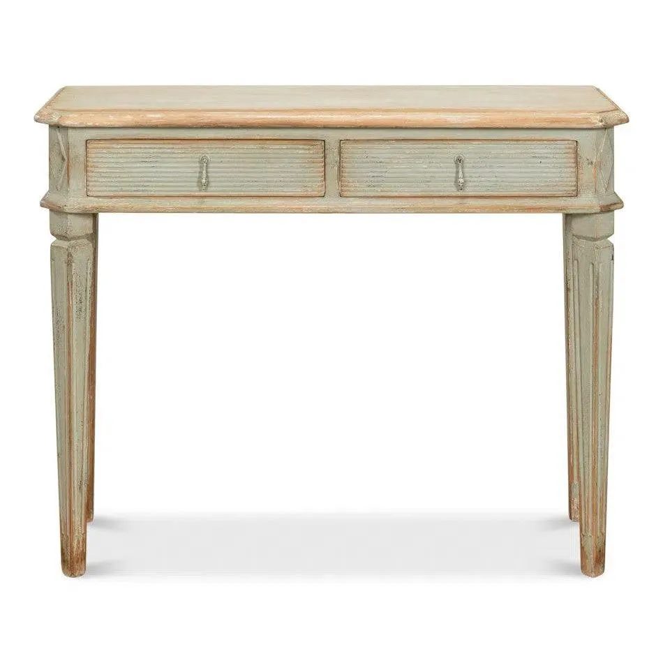 Cora Console Table With Drawers Sage