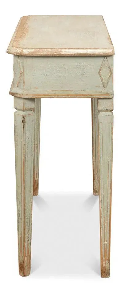 Cora Console Table With Drawers Sage