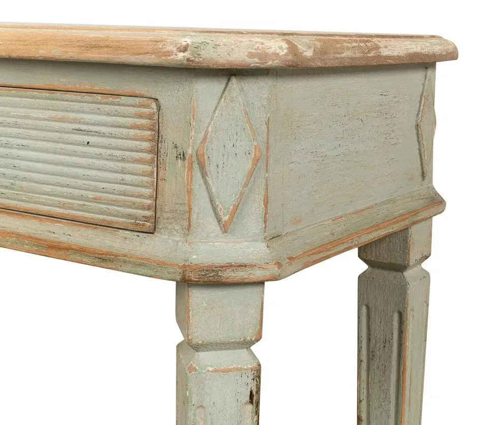 Cora Console Table With Drawers Sage