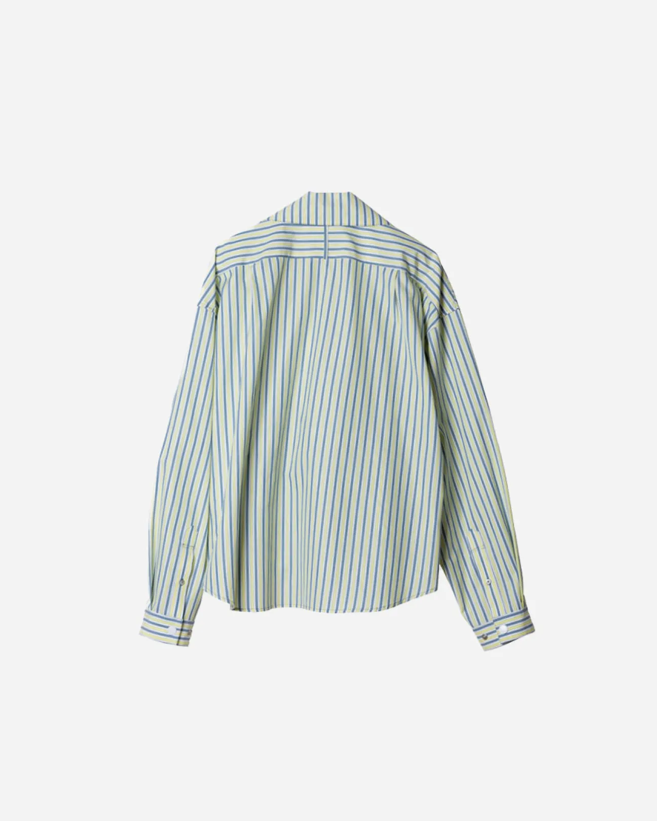 COTTON STRIPE RIDERS SHIRT .09【LEMON YELLOW】