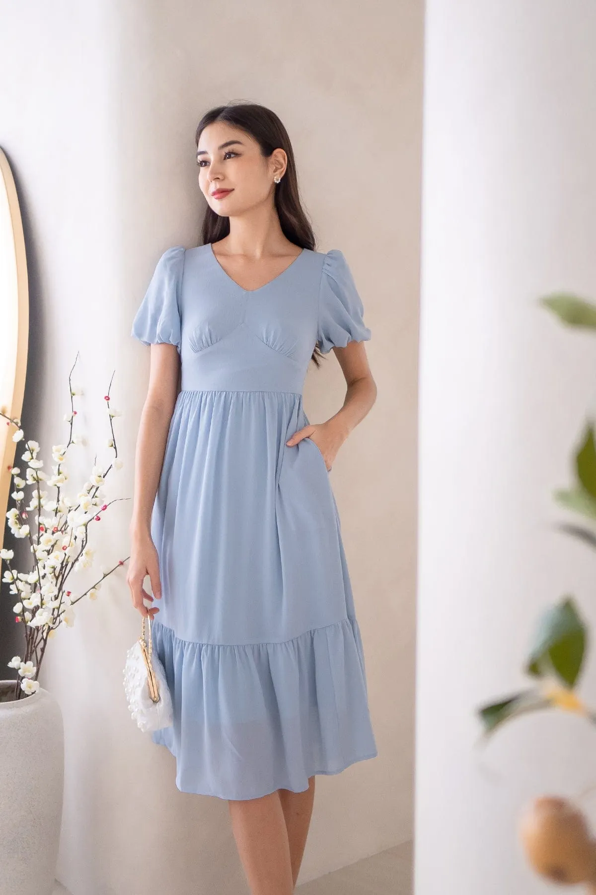 DIANA MIDI DRESS IN SKY