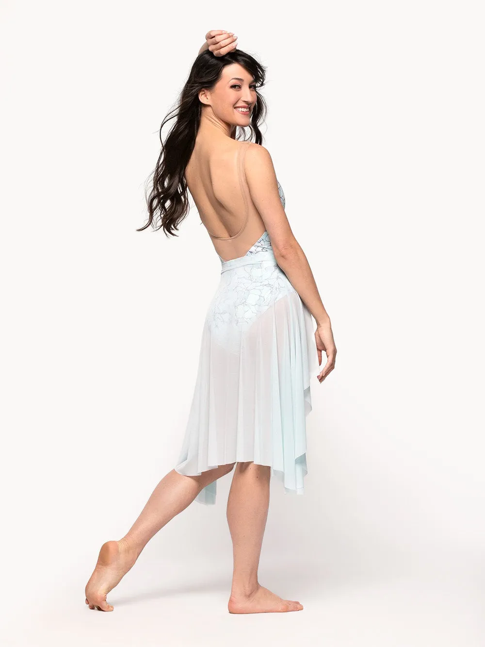 Dragonfly Short Skirt Powder Blue Mesh RTW