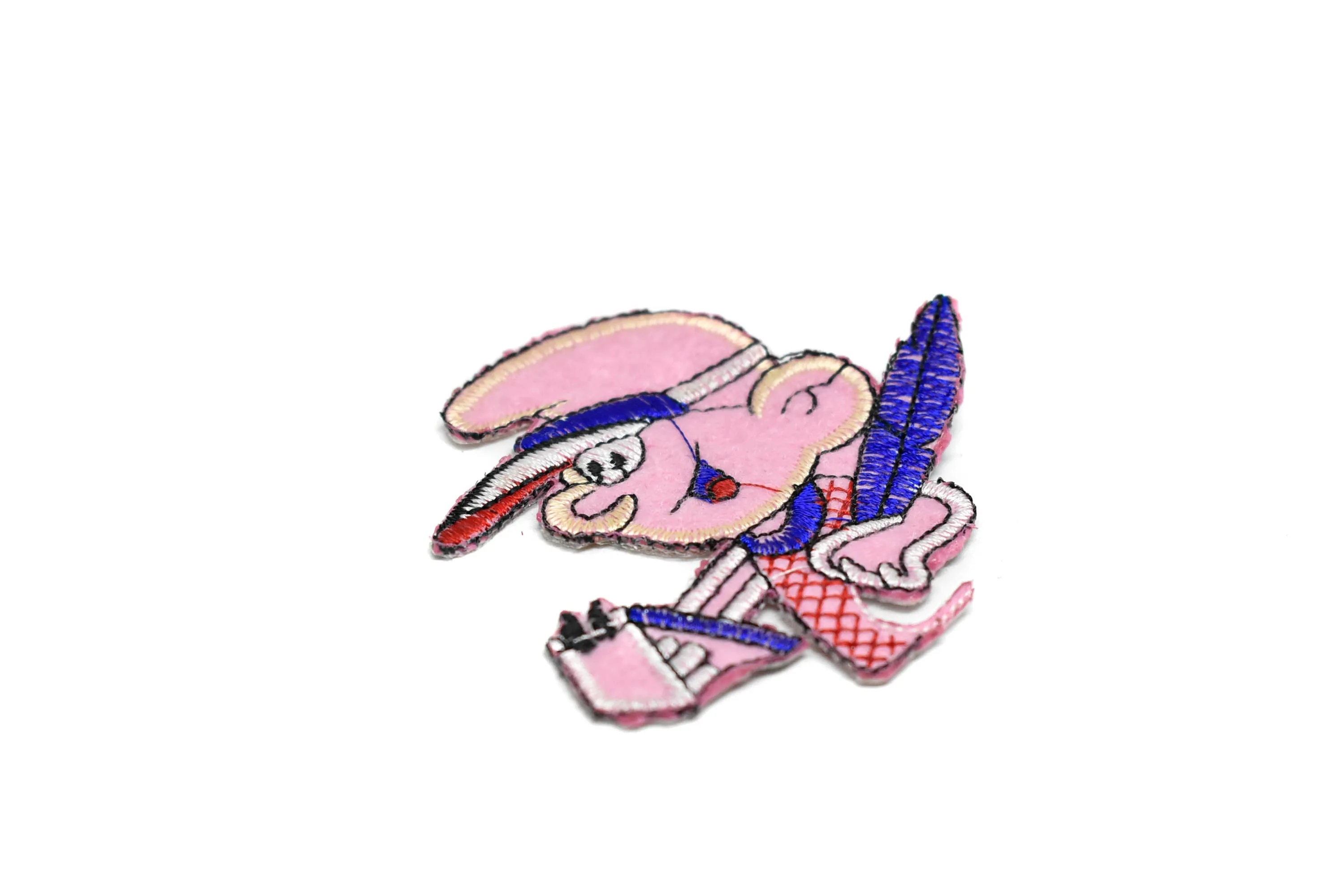 Embroidered Pink Iron-On Smurf Patch 2.50" x 2.13" - 1 Piece