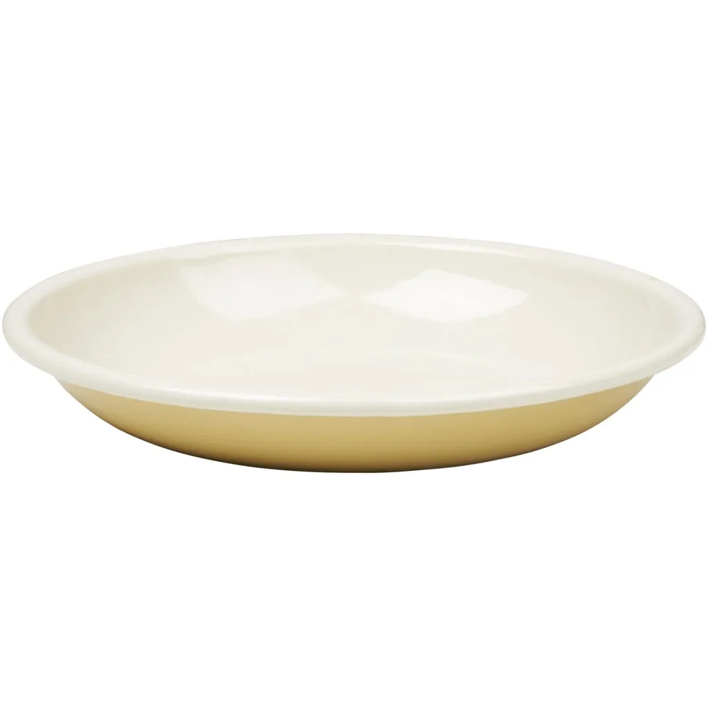 Enamel Plate - Pale Yellow - 2 pcs