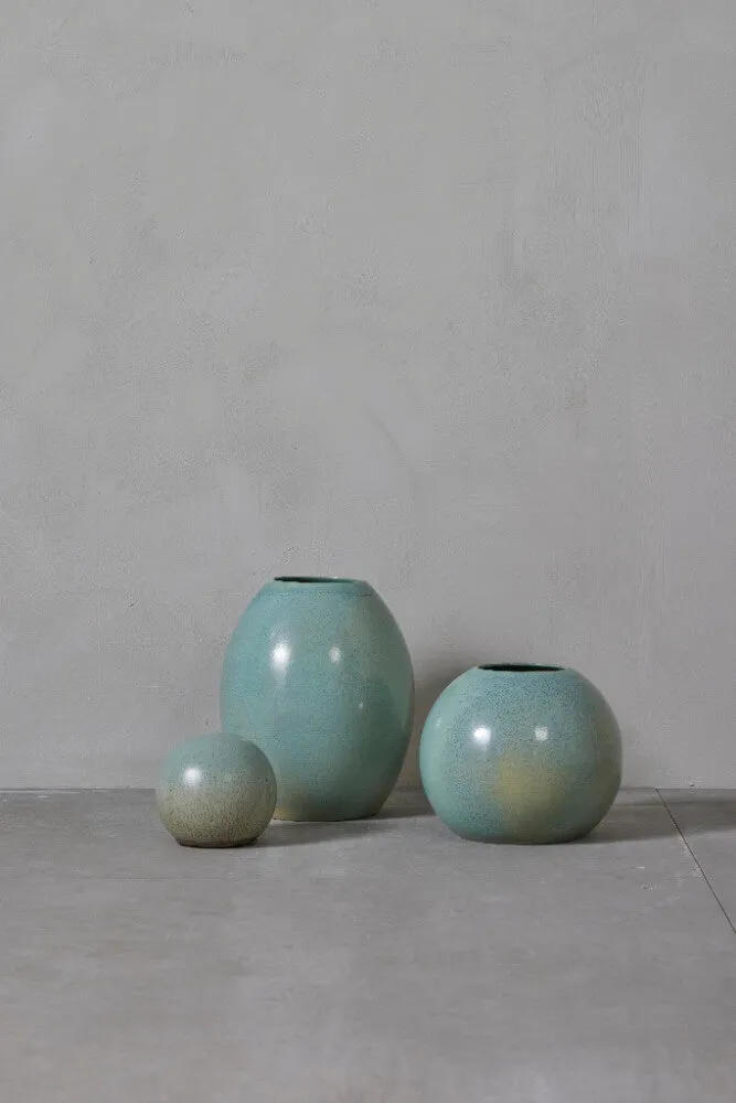 Eslia vase H20 cm. dark mint
