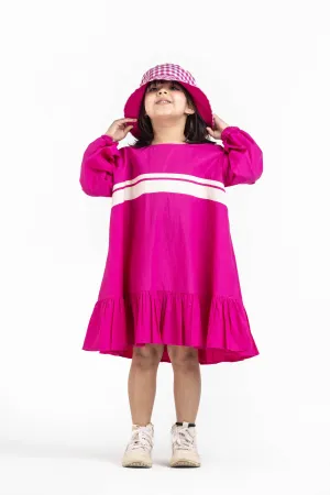 Hot Pink Frill Dress