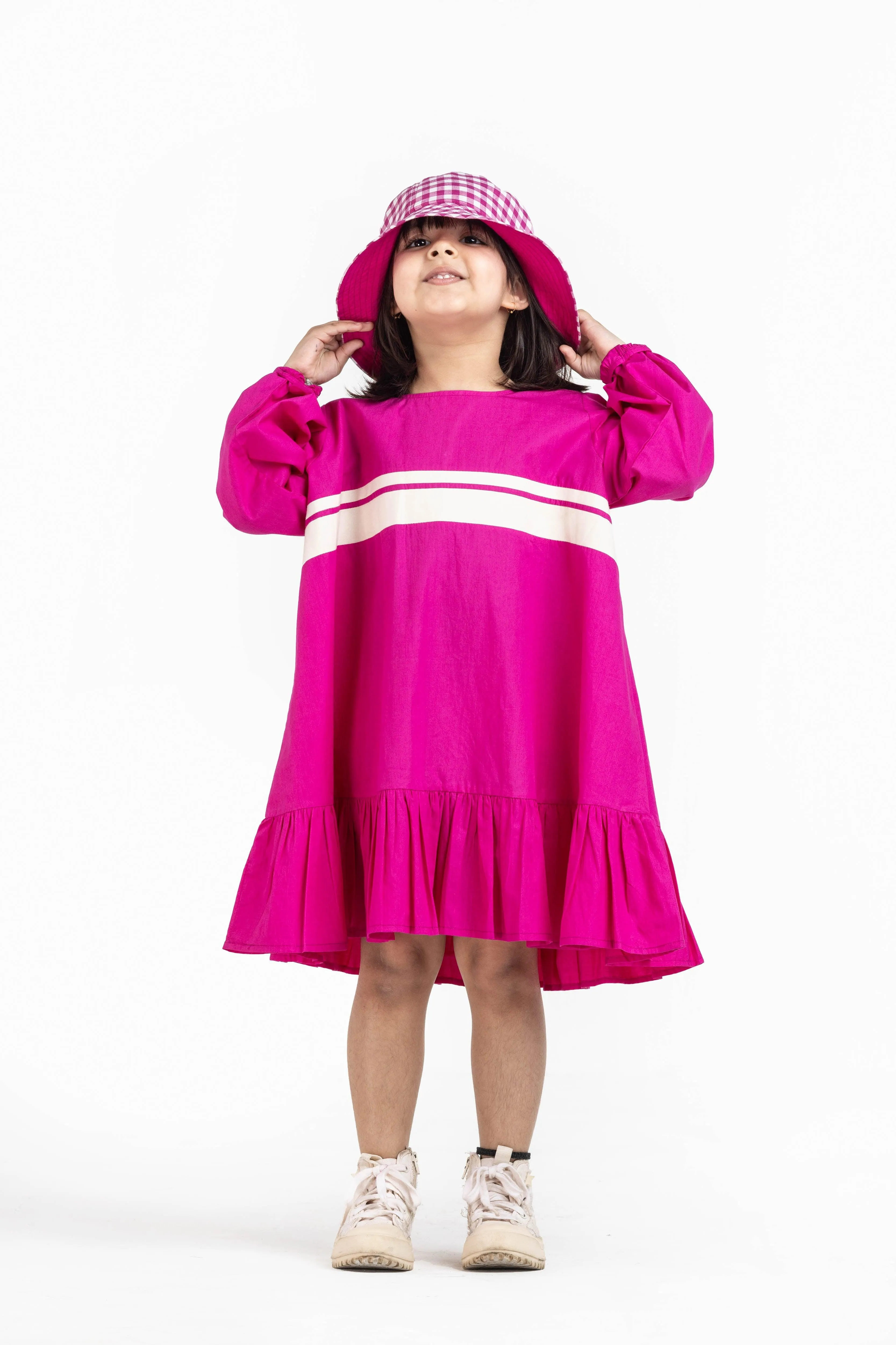 Hot Pink Frill Dress