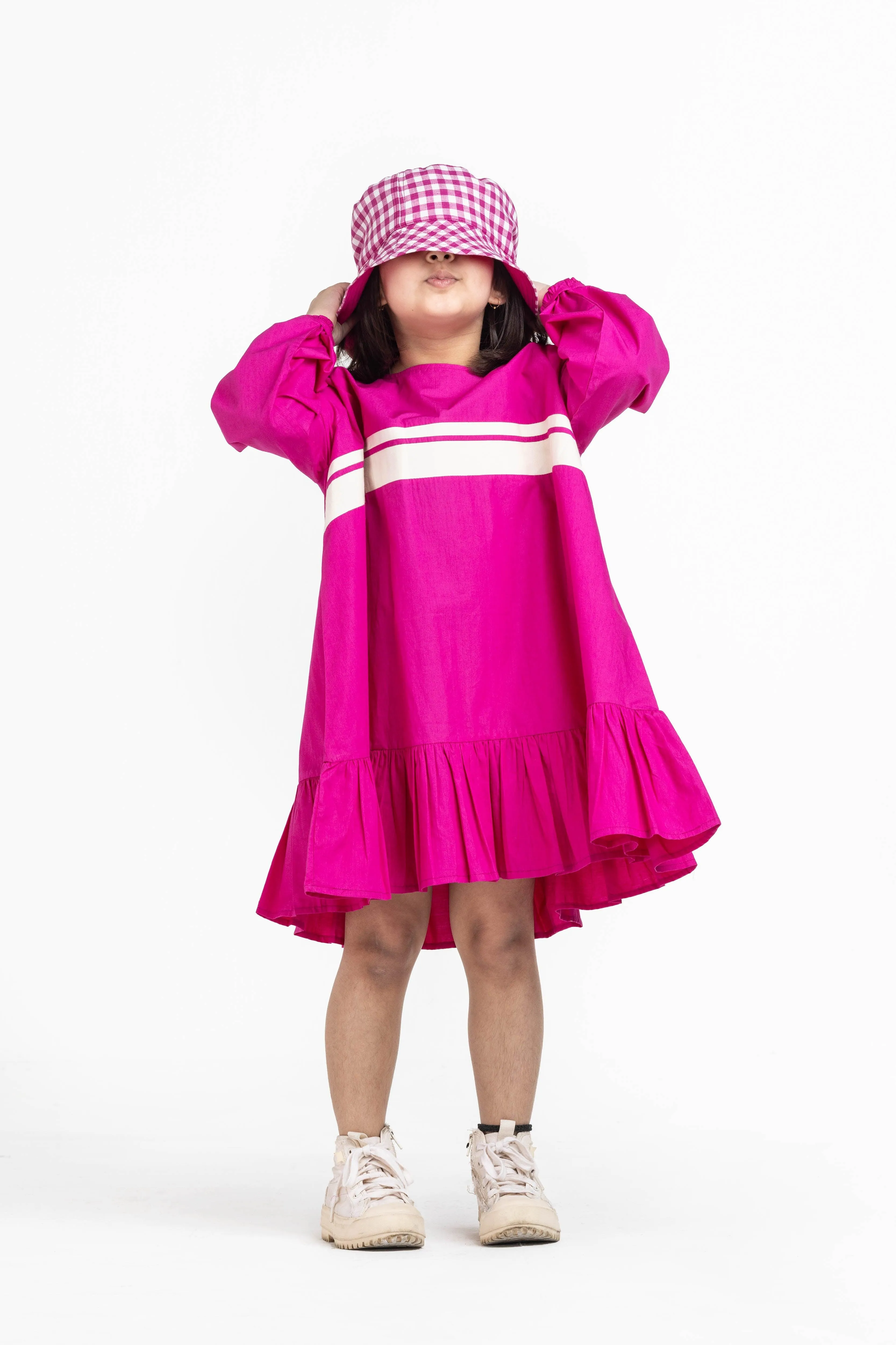 Hot Pink Frill Dress