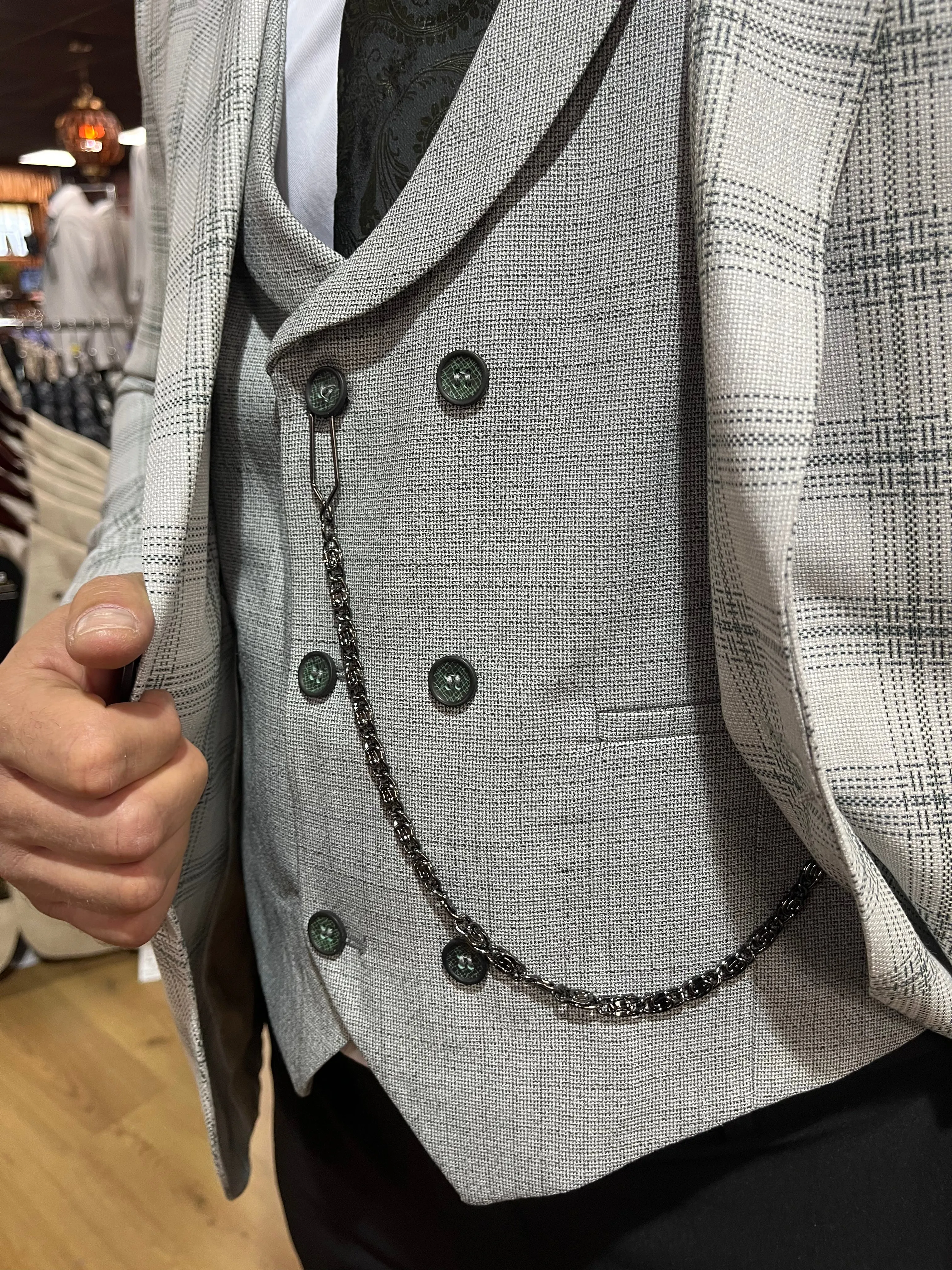 Jackman - Green/Grey 3 Piece Suit