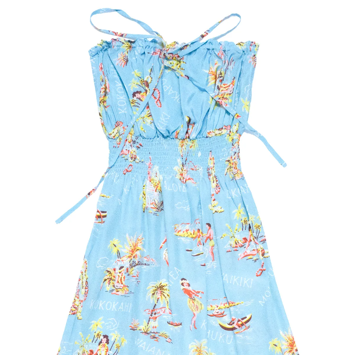 Lei Greeting (Long Halter Dress) - Seafoam