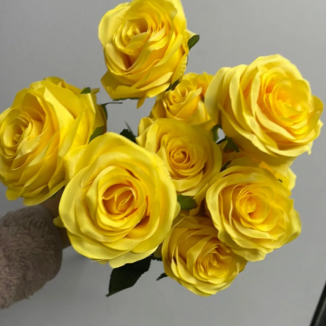 Lemon yellow 10 head Diamond Rose yellow
