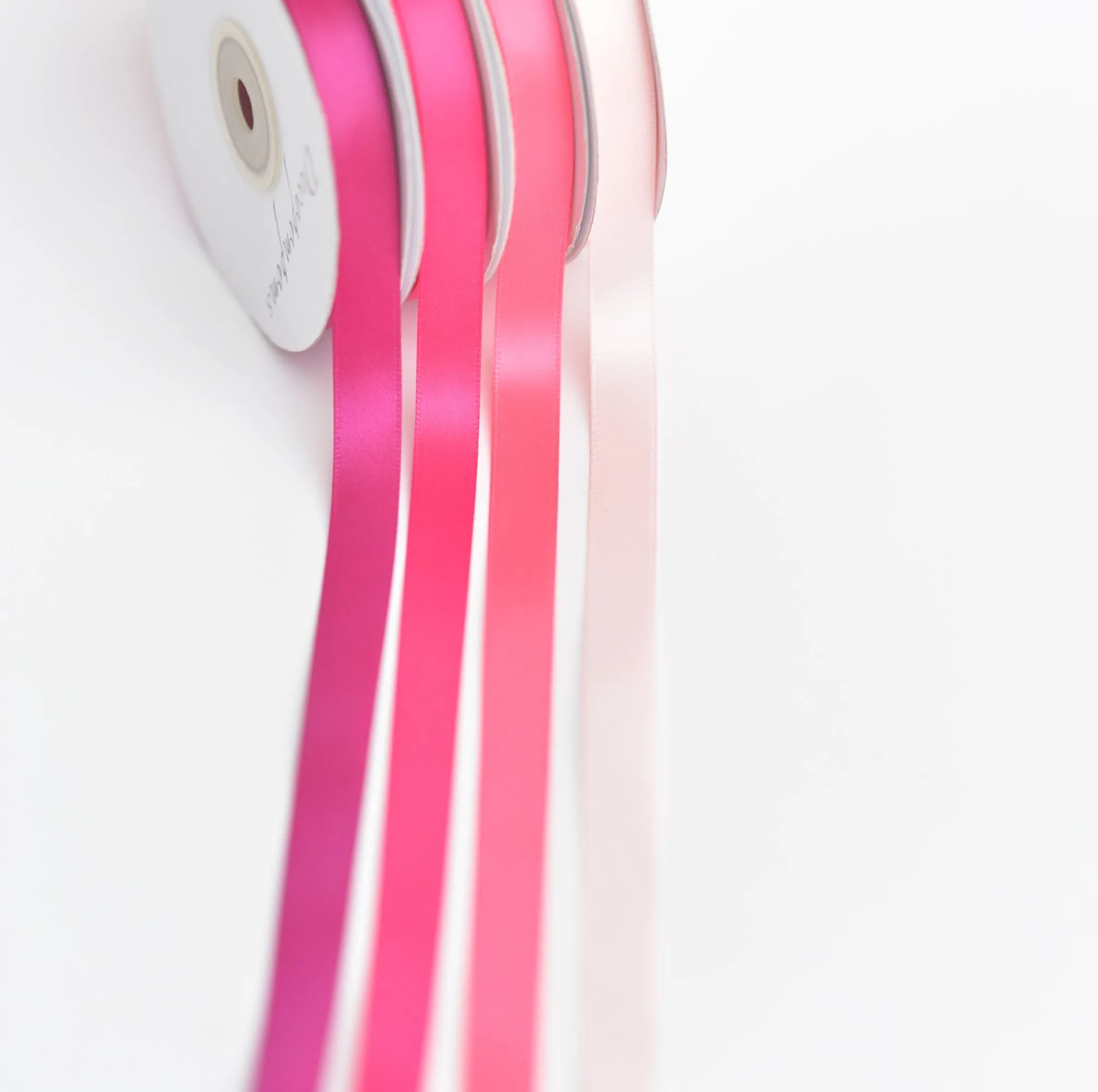 Light Pink double sided satin ribbon roll - 25m