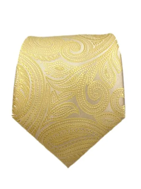 Light Yellow Paisley Tie