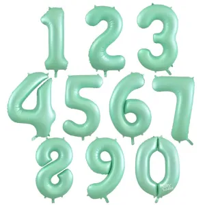 Matte Mint Giant Number Balloon