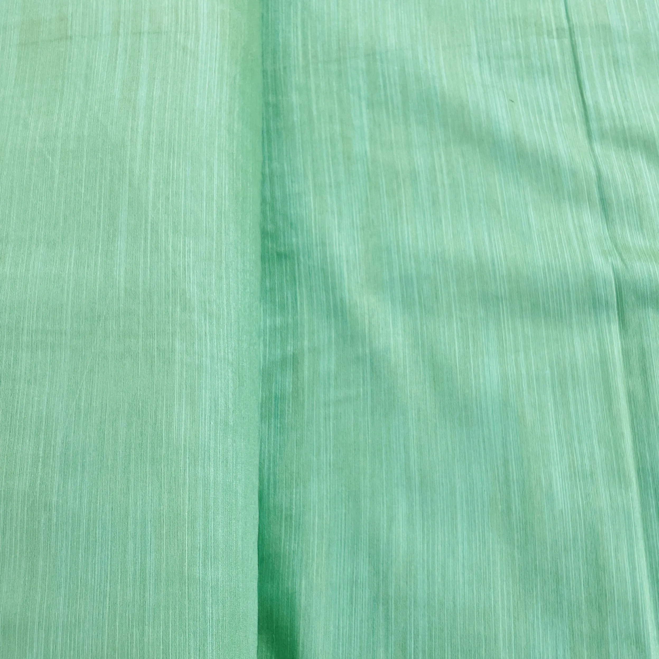 Mint Green Solid Banarasi Cotton Slub Fabric