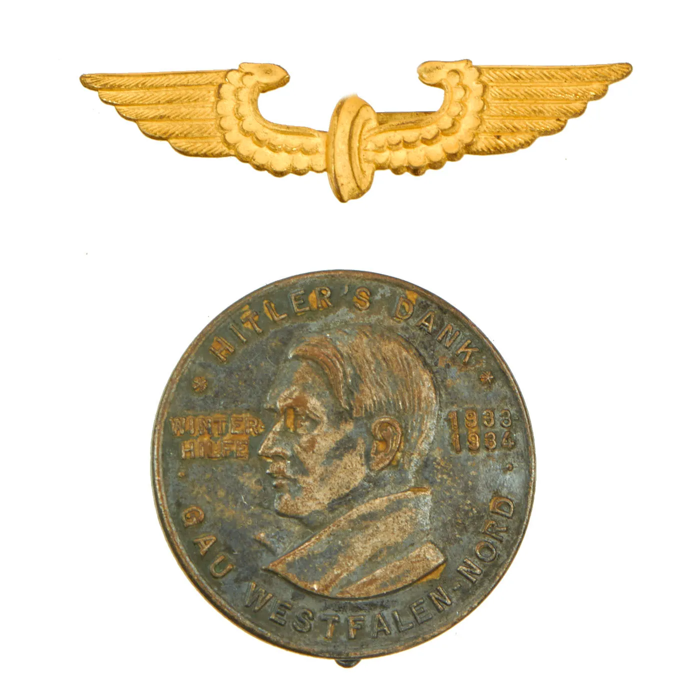 Original German WWI & WWII Medal and Insignia Lot Featuring 1914 EK2  - 10 Items
