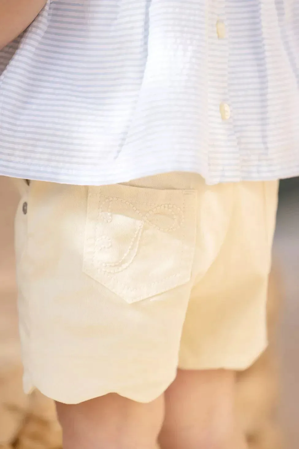 Pale Yellow Shorts