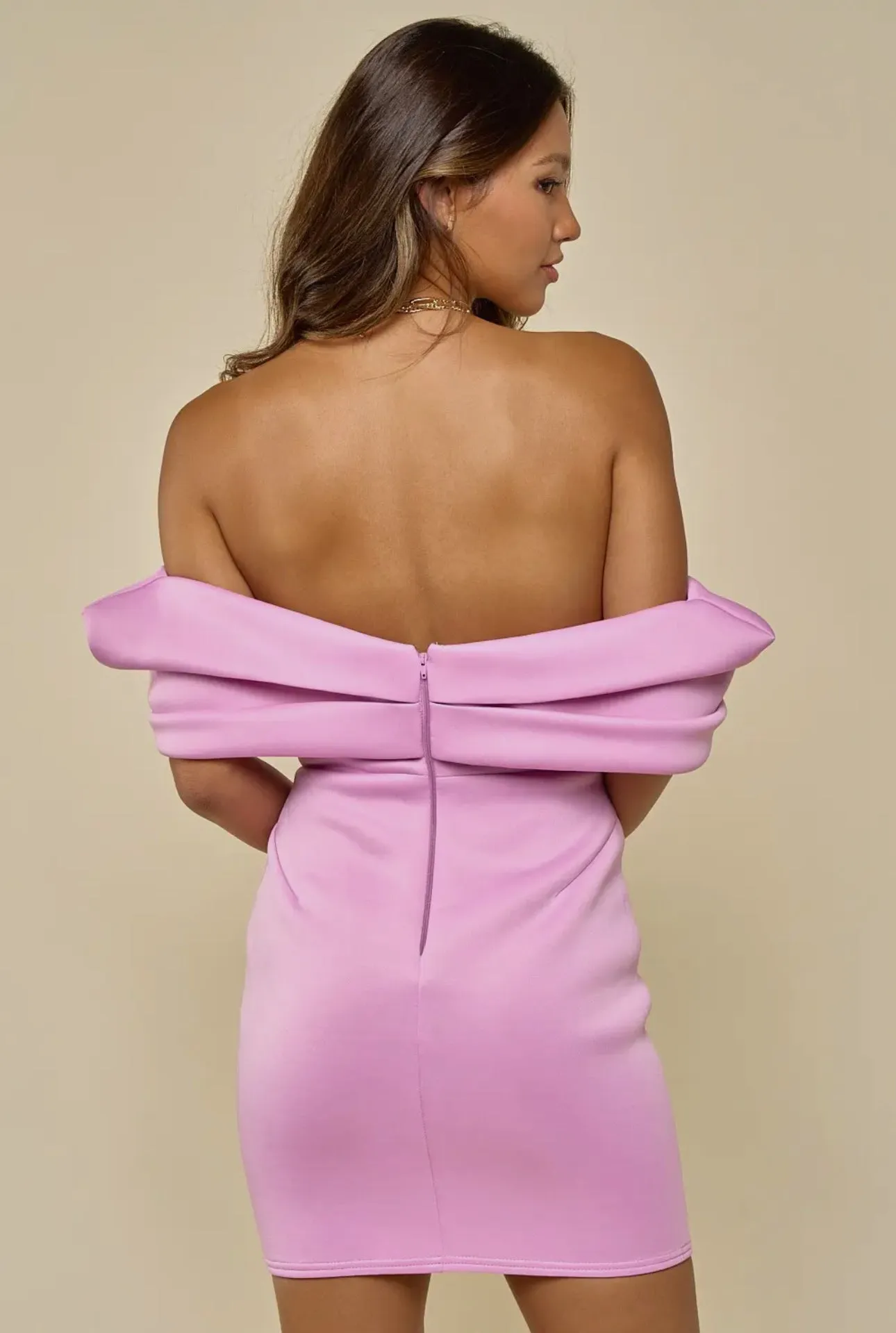 Pastel Scuba Strapless Dress