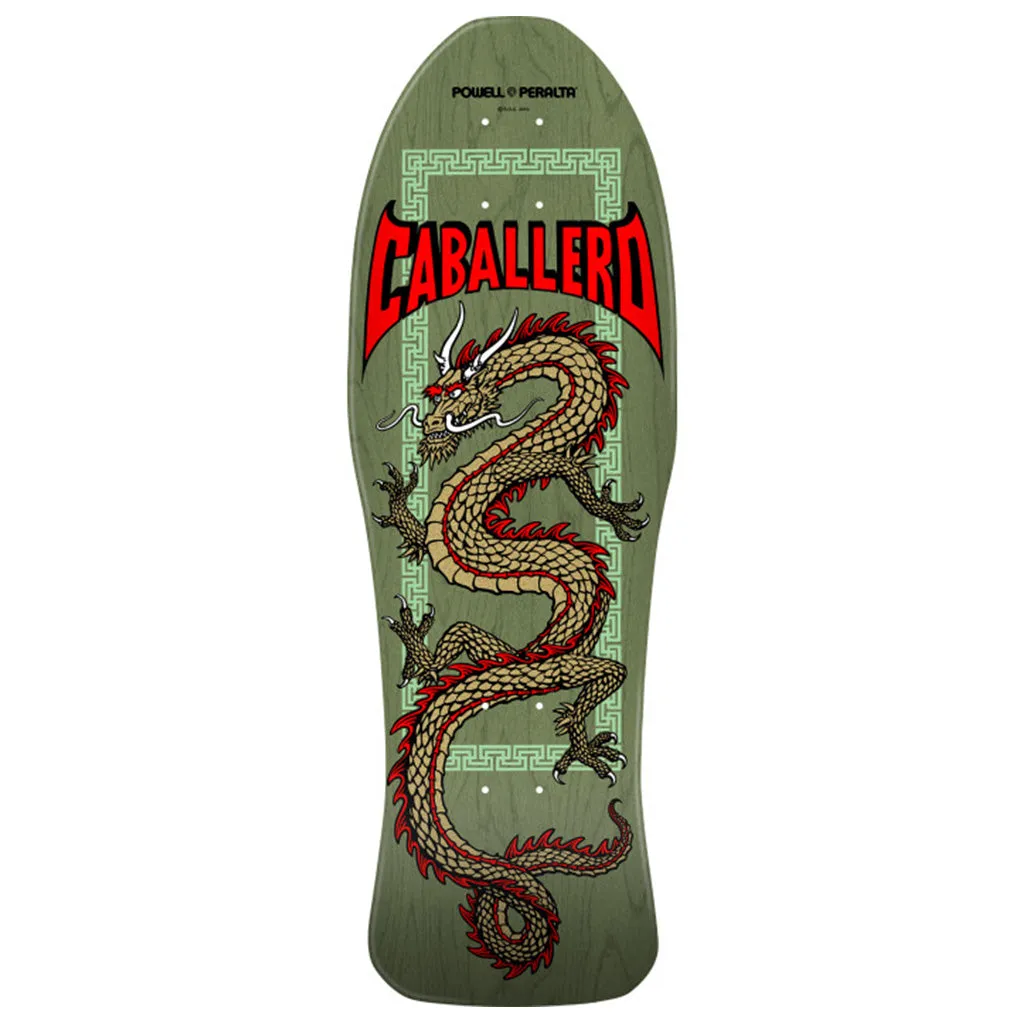 Powell Peralta Steve Caballero Chinese Dragon Reissue Skateboard Deck Sage Green - 10 x 30