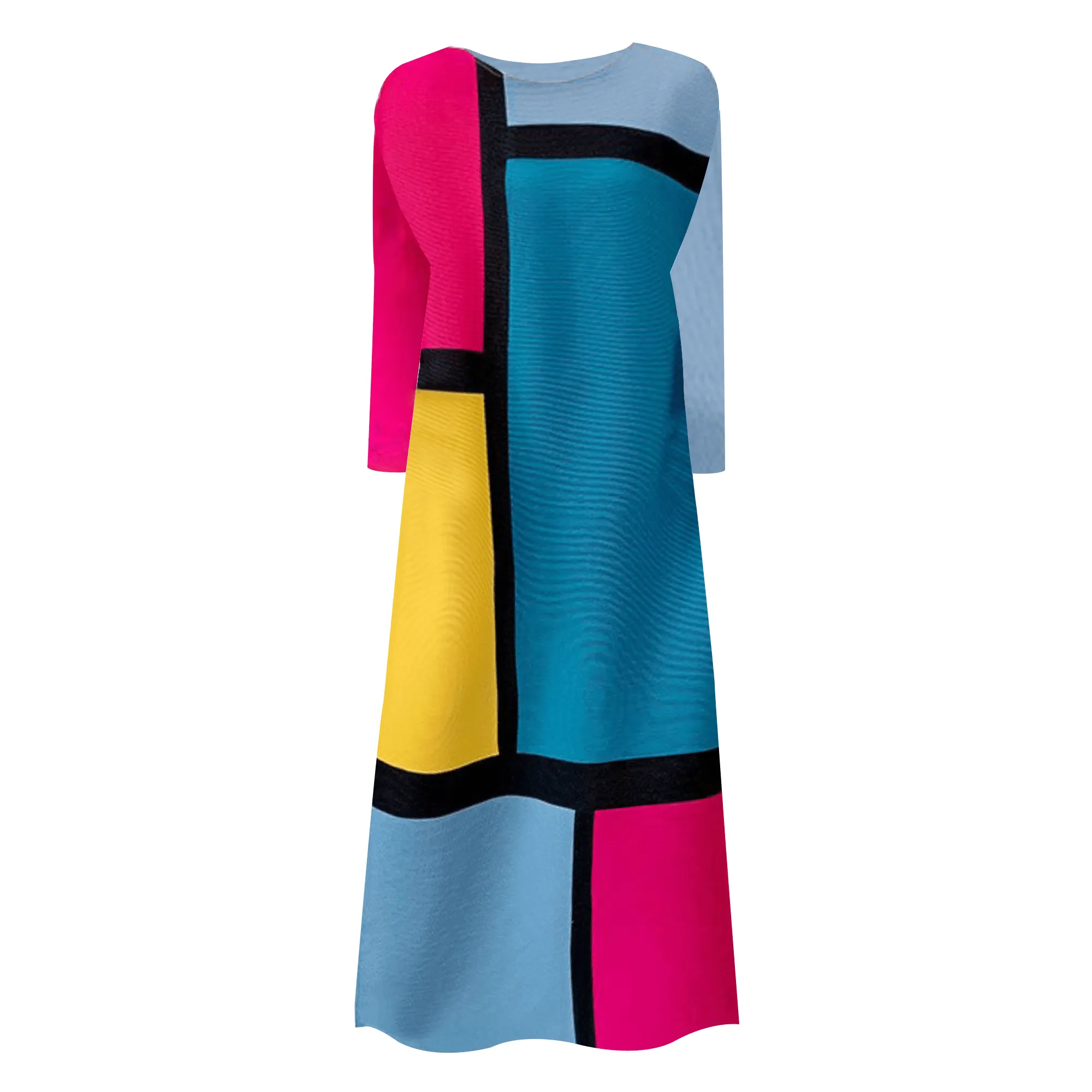 Pre Order:  Color Block Collection Pleated Dress