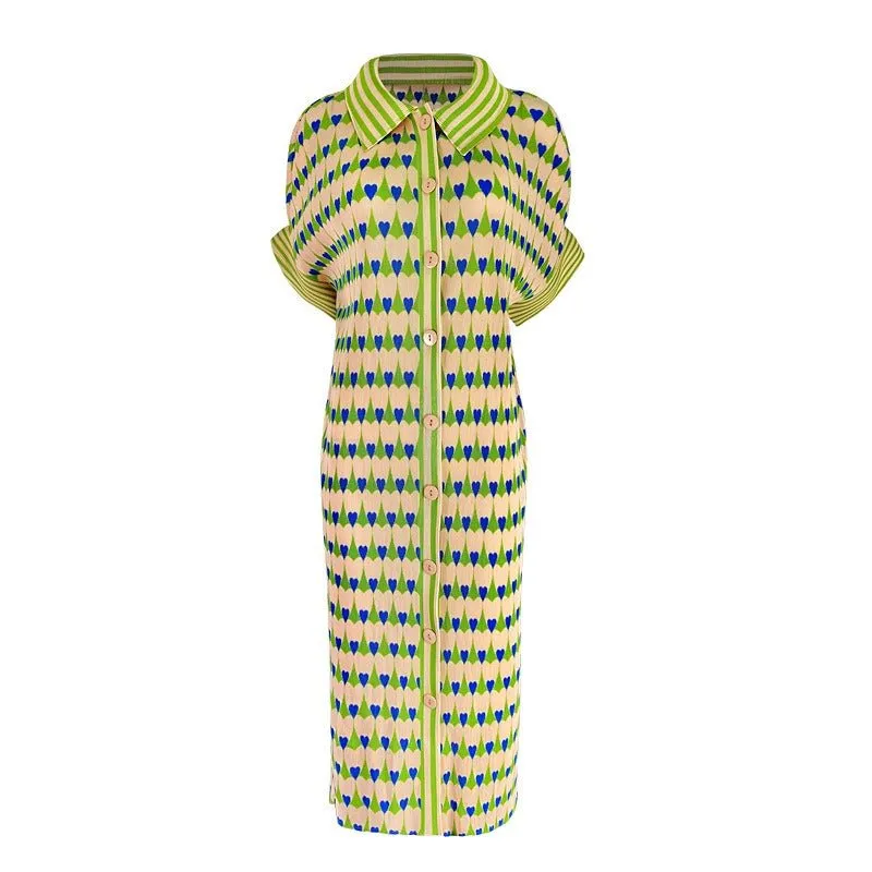 Pre Order:  Spring Hearts Pleated Dress