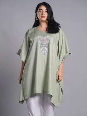 SageGreen Rayon KaftanKurta - Fern