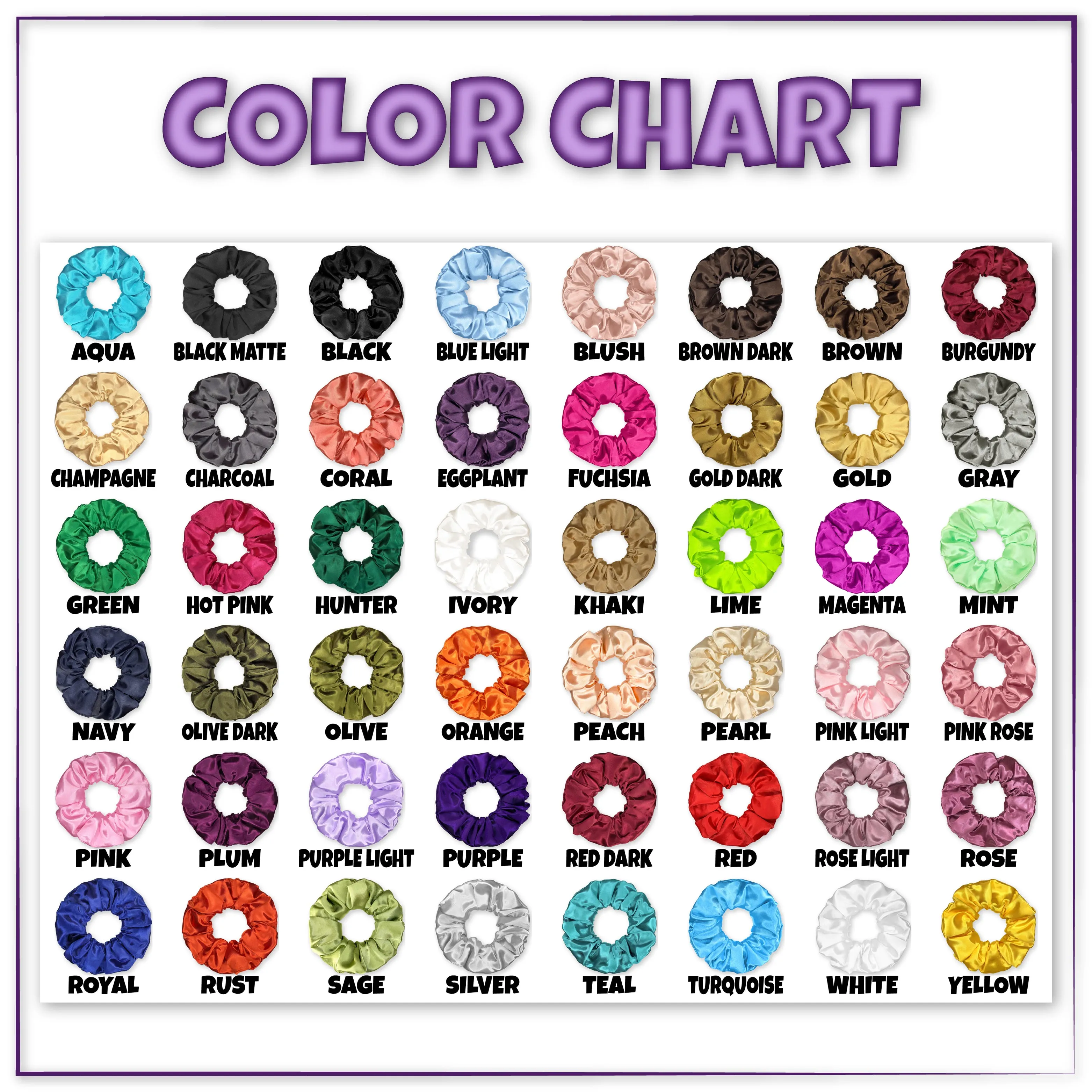 Scrunchies Premium Bridal Satin Available in 3 Sizes Made in the USA Mint