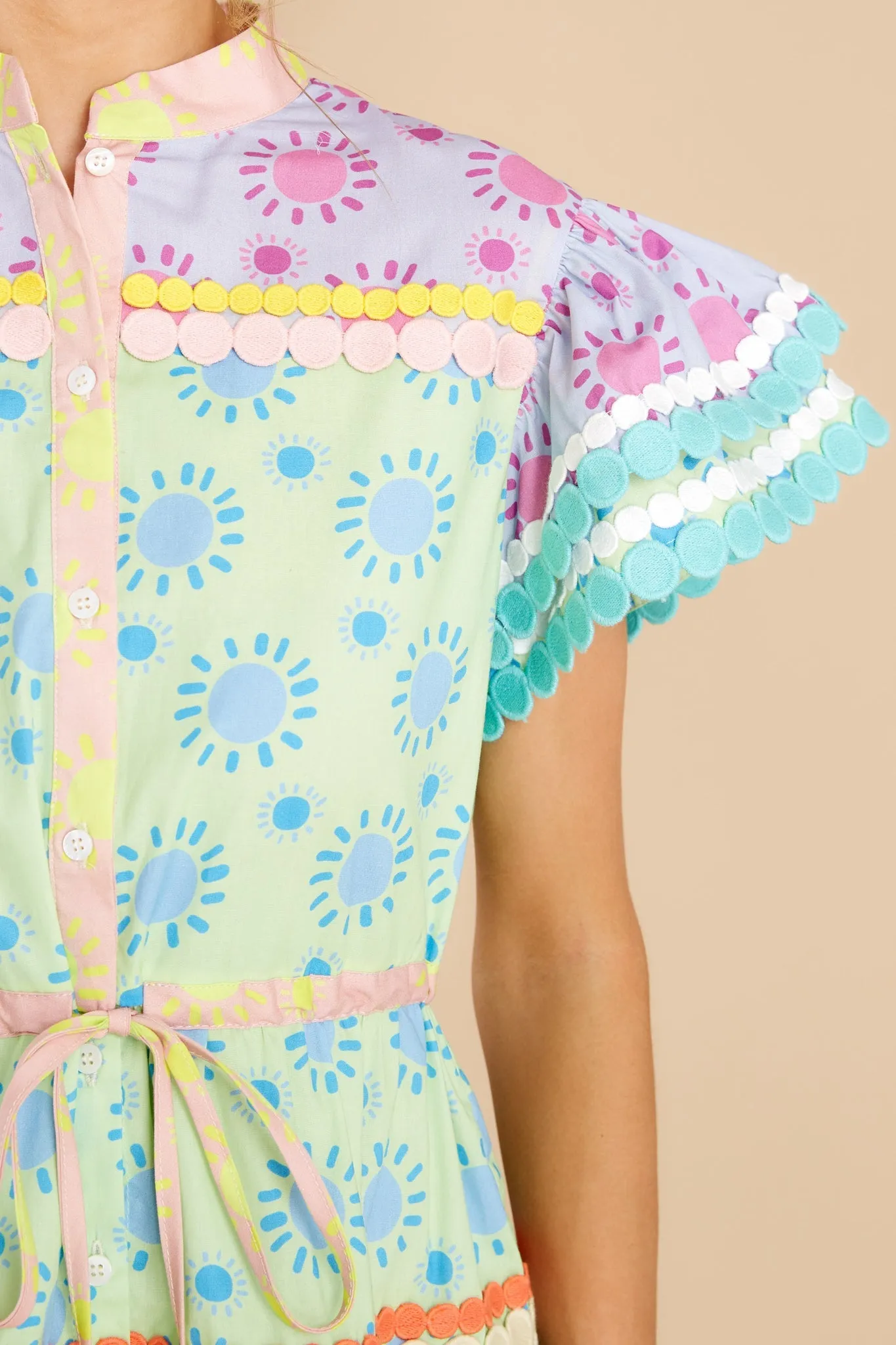 Ursula Light Green Multi Dress
