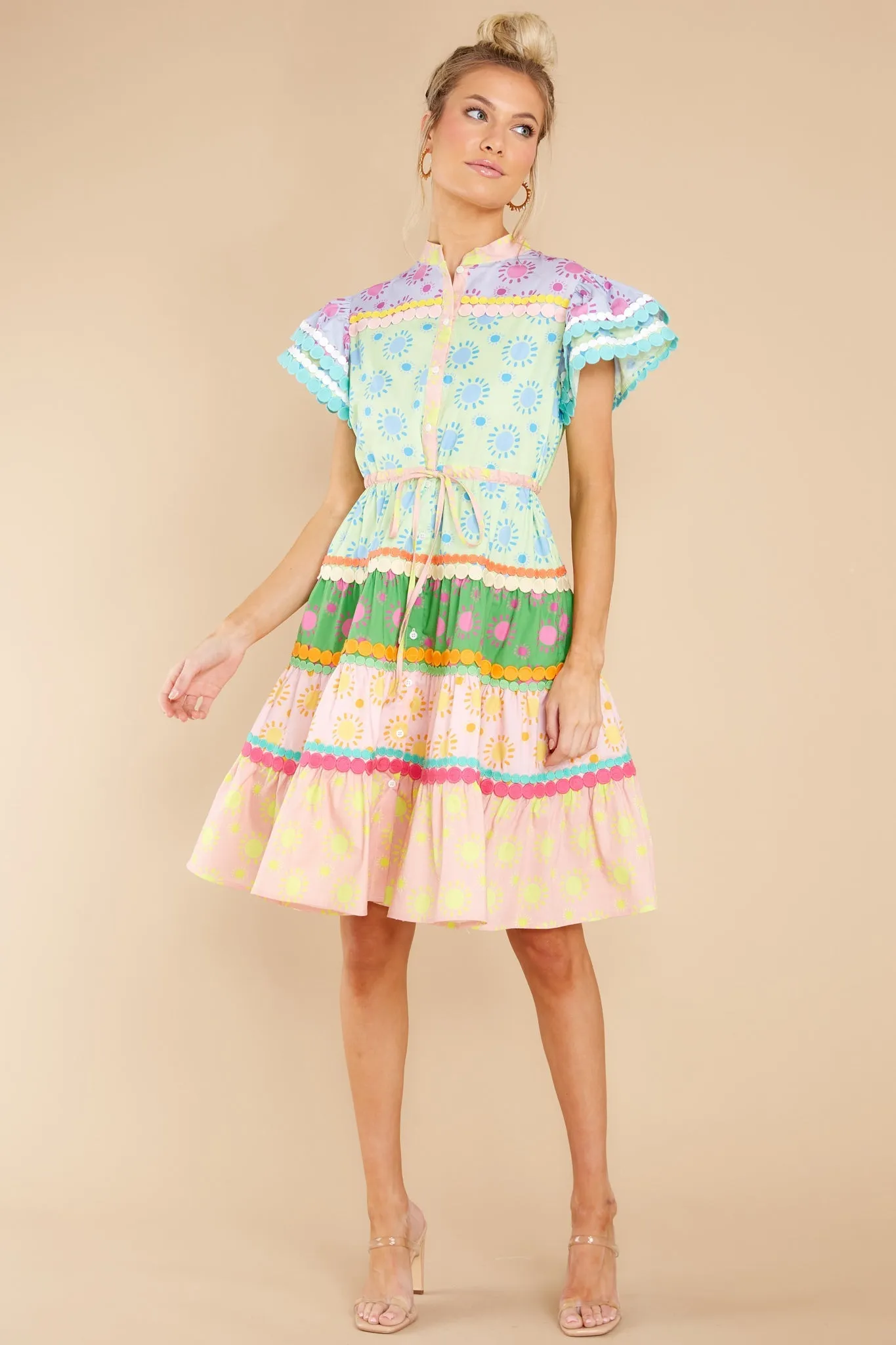 Ursula Light Green Multi Dress