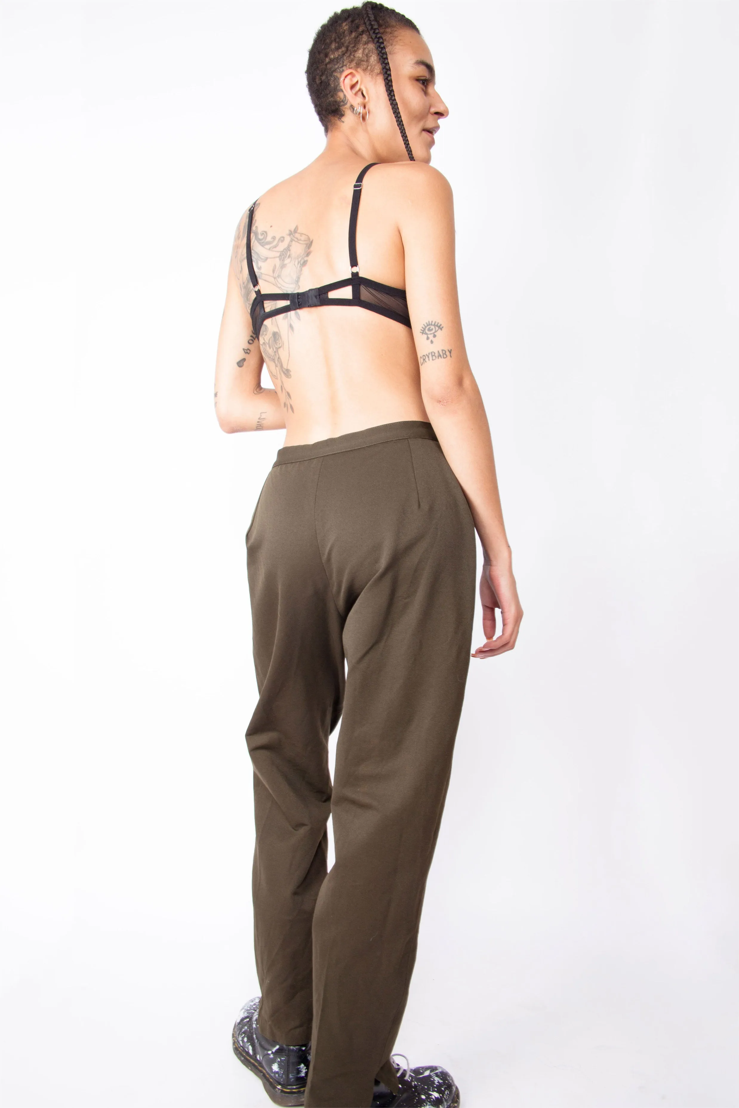 Vintage 80s Sage Green Work Trousers